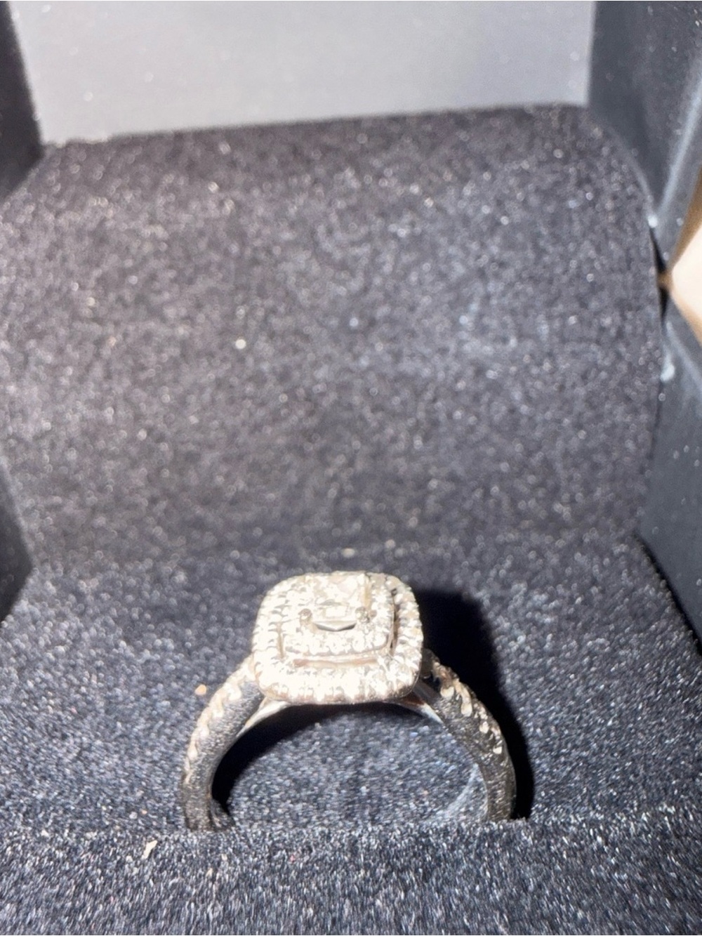 Kay Jewelers White Gold Double Halo Diamond Ring
